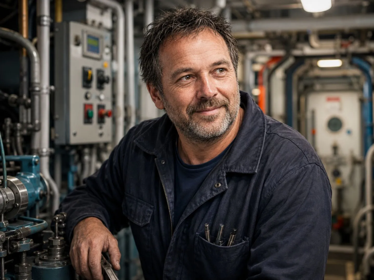 Armin Keller aboard ship