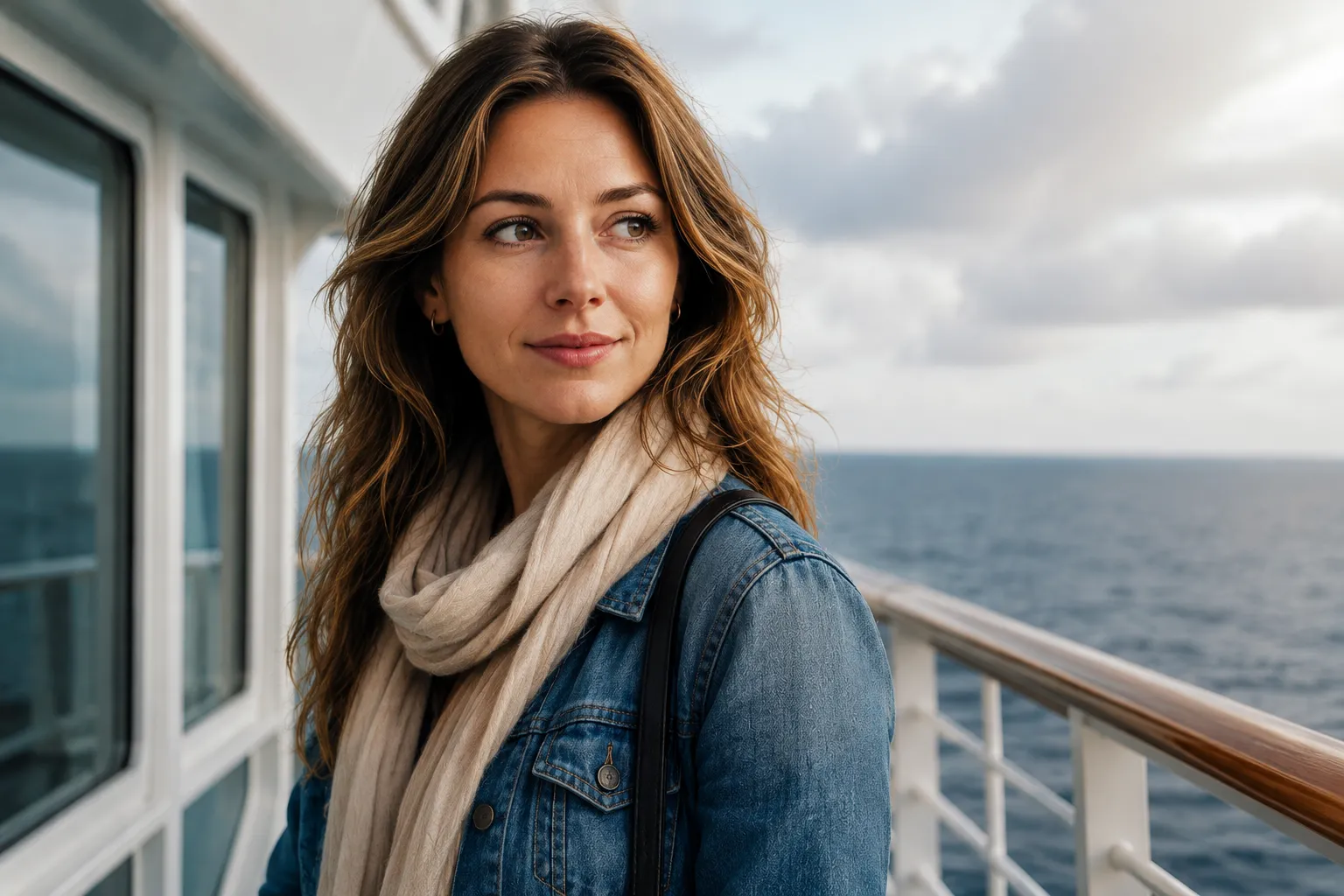 Clara Hoffmann aboard ship