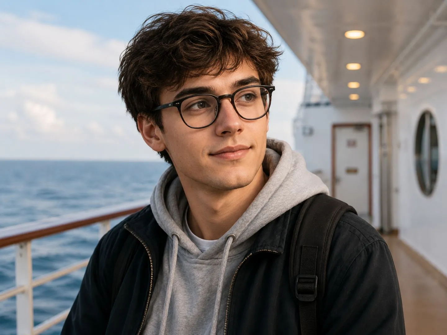 Marco Stein aboard ship